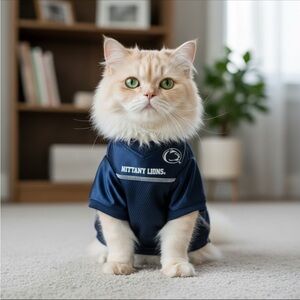 Pets First Official Penn State Nittany Lions Blue & White Mesh NCAA Pet Jersey